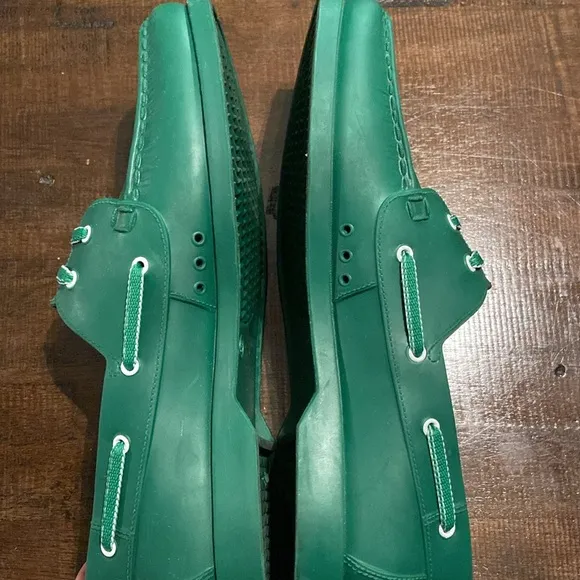 STEFANO CORSINI YACHTMAN MOCCASINS shoes RUBBER green size 42EU 9 US