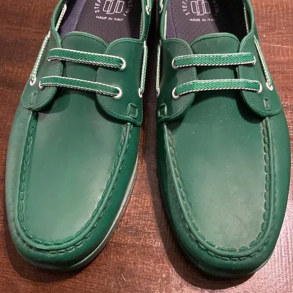 STEFANO CORSINI YACHTMAN MOCCASINS shoes RUBBER green size 42EU 9 US