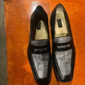 Steve Harvey Black and Gray Men's Loafers