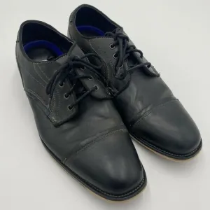 STEVE MADDEN Jenton Cap Toe Derby Shoes In Black Leather Lace-Up Mens Size 10