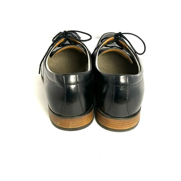 Steve Madden TASHER Dress Shoes Soft Leather Upper Lace Up Black Mens Size 11.5