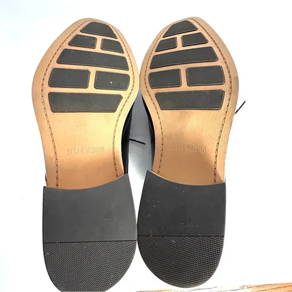 Steve Madden TASHER Dress Shoes Soft Leather Upper Lace Up Black Mens Size 11.5