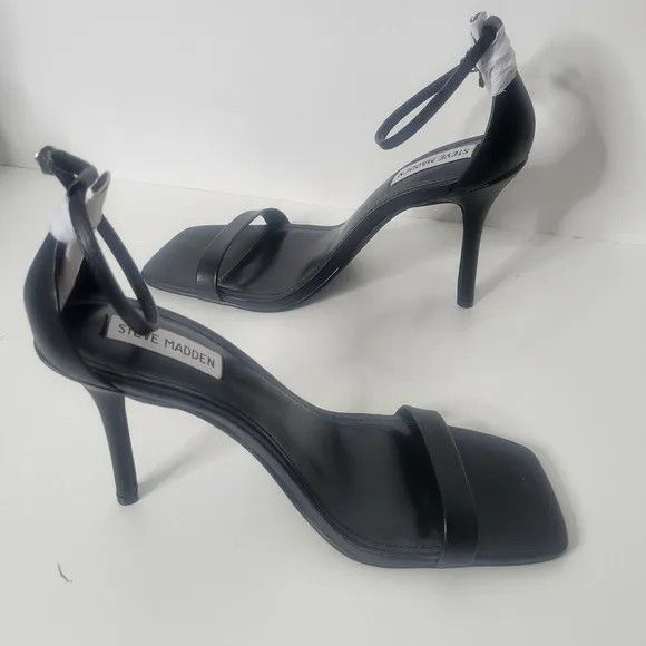 Steve Madden Women Size 9.5 Black Shaye Heeled Sandal