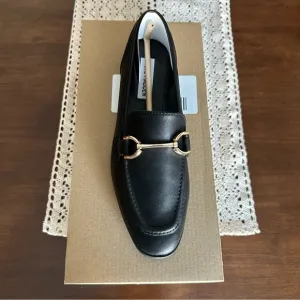 Steve Madden Women's Carrine Black Leather Loafers