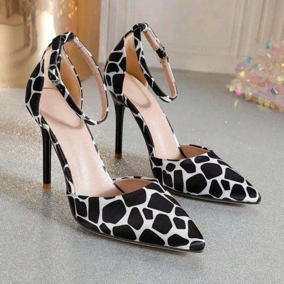 Stiletto Heel Sexy One-Strap Buckle Pointed Toe Hollow Out Party Shoes