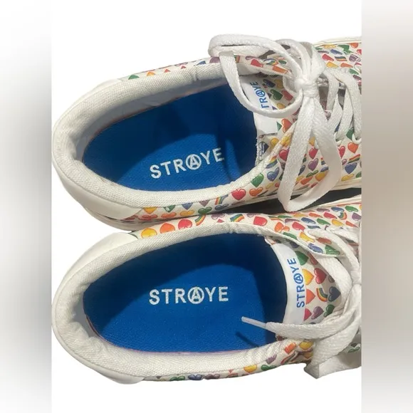 Straye men’s rainbow 🌈 global penetration love wins pride lace up shoes Sz 11.5