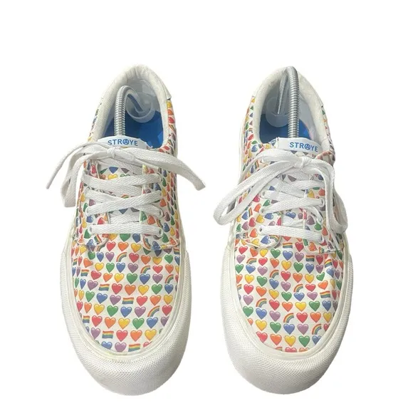 Straye men’s rainbow 🌈 global penetration love wins pride lace up shoes Sz 11.5