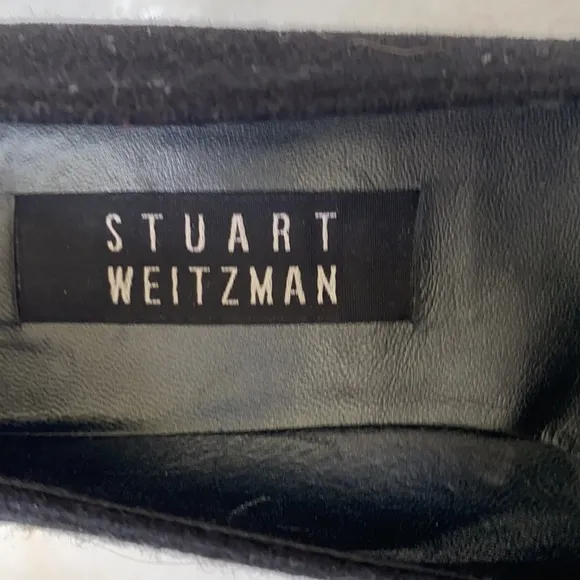 Stuart Weitzman Black Suede Chunk Shoes