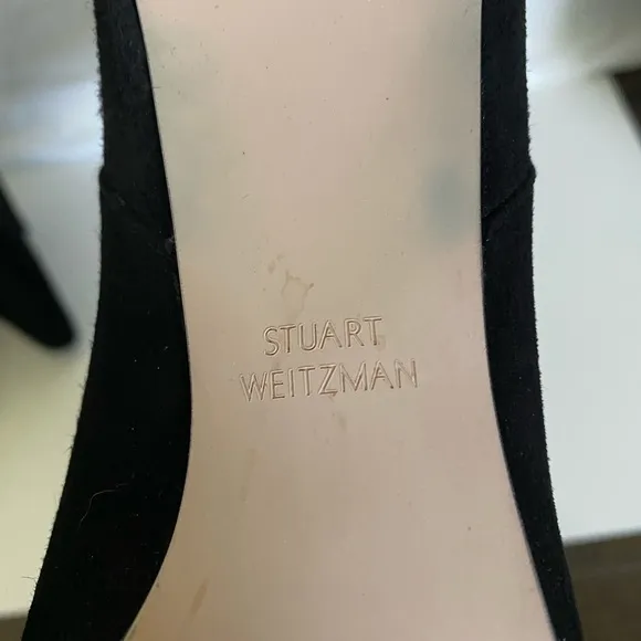 Stuart Weitzman Black Suede Knee High Boots (Sz 6)