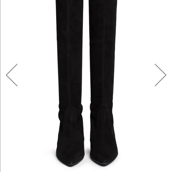 Stuart Weitzman Black Suede Knee High Boots (Sz 6)
