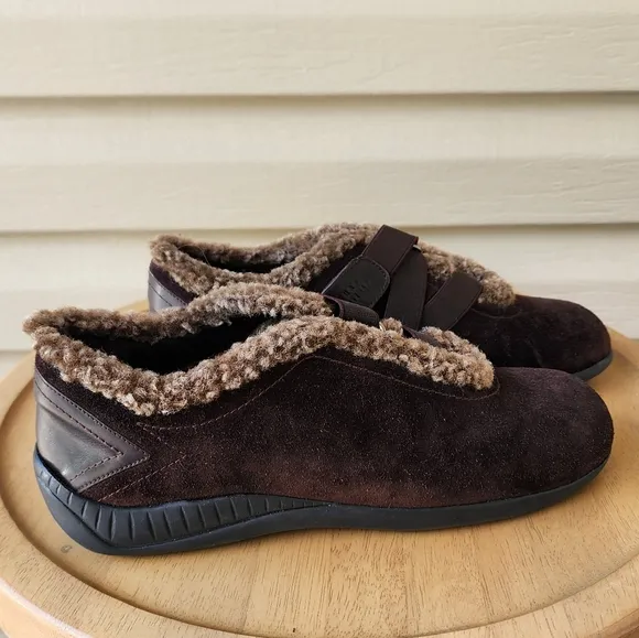 Stuart Weitzman Brown suede loafers shoes