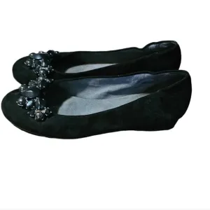Stuart Weitzman suede jeweled shoes
