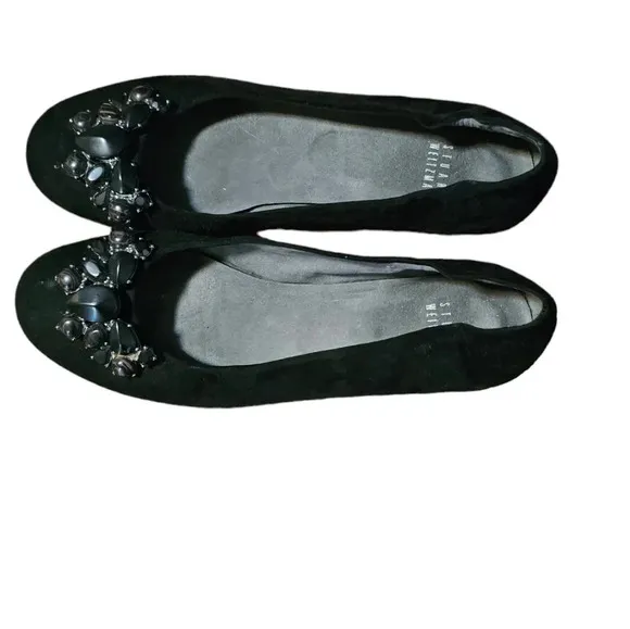 Stuart Weitzman suede jeweled shoes