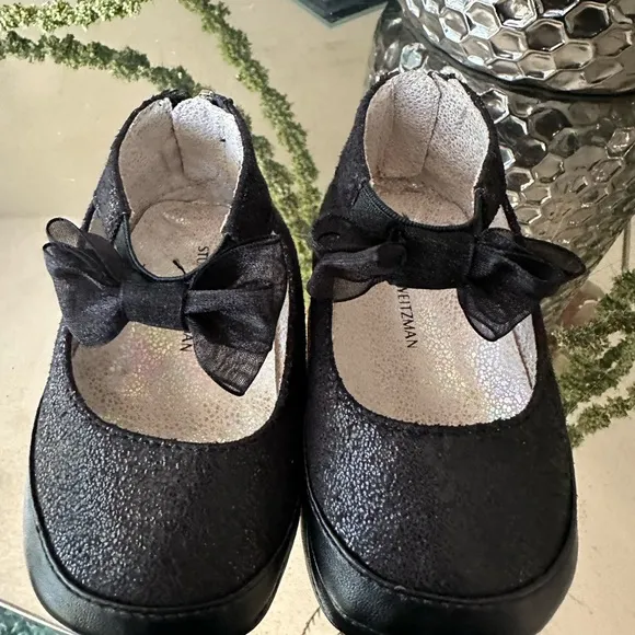 stuart weitzman toddler girl black dress soft shoes