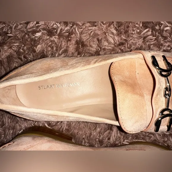 Stuart Weiztman Tan suede Loafers 9B contemporary preppy office