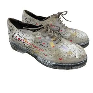 Studswar Graffiti Tie Up Shoes Oxford Women Size 36