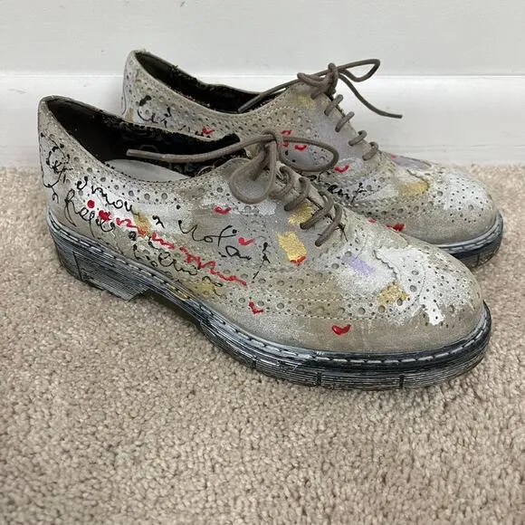 Studswar Graffiti Tie Up Shoes Oxford Women Size 36