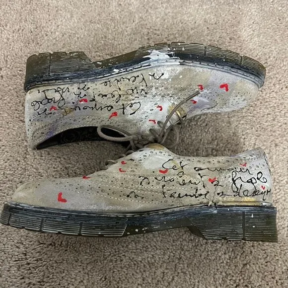Studswar Graffiti Tie Up Shoes Oxford Women Size 36