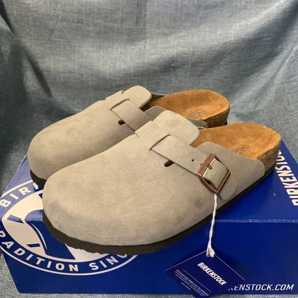 Suede Birkenstock Boston Shoes