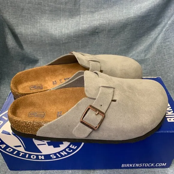 Suede Birkenstock Boston Shoes