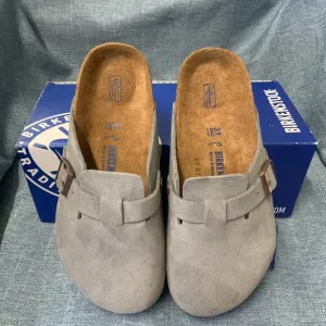 Suede Birkenstock Boston Shoes