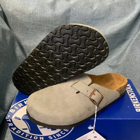 Suede Birkenstock Boston Shoes
