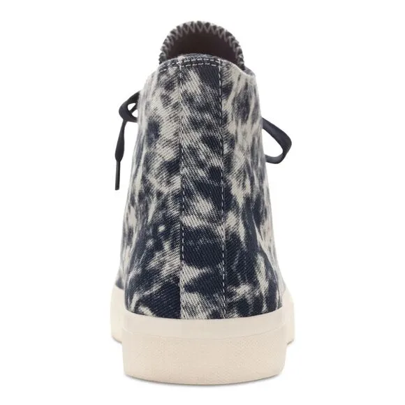 SUN STONE Mens Navy Tie Dye Comfort Mesa Round Toe Lace-Up Sneakers Shoes 9.5 M