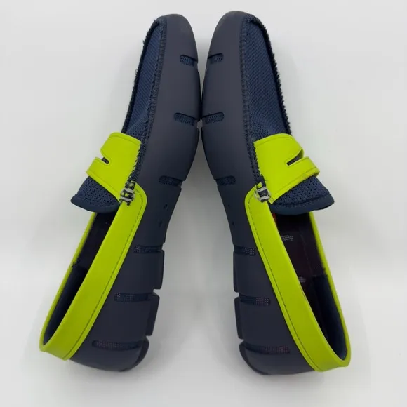 Swims Penny Loafer Water Shoes Mens 10 Blue Green Slip On Boat Deck Moccasins