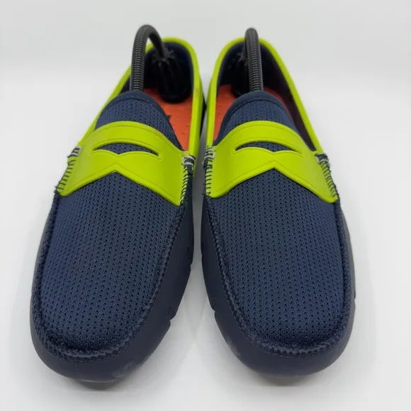 Swims Penny Loafer Water Shoes Mens 10 Blue Green Slip On Boat Deck Moccasins