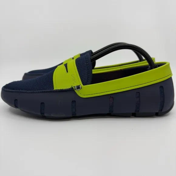 Swims Penny Loafer Water Shoes Mens 10 Blue Green Slip On Boat Deck Moccasins