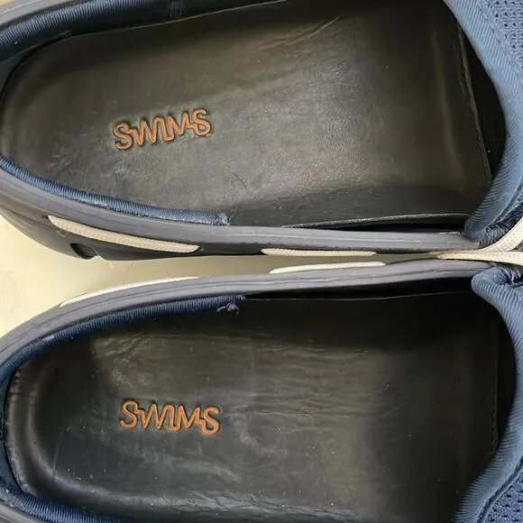 Swims - Slip On Braided Lace Loafer Casual Waterproof Shoes - Blue - 7