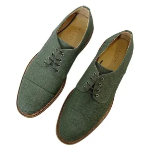 Taft NEW The Kennedy Wool Green Oxford Shoes Leather Sole Size 8 (EU 41)