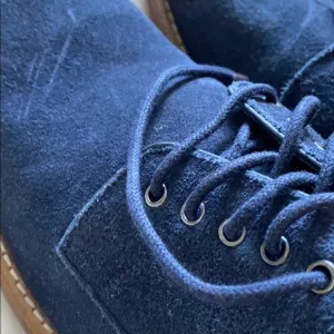 ~Ted Baker~ Blue Suede Lace Up Oxfords