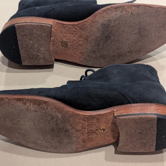 TED BAKER London TORSDI 3mens SUEDE ANKLE Blue chukka BOOTS US 8 UK 7 EUR 41