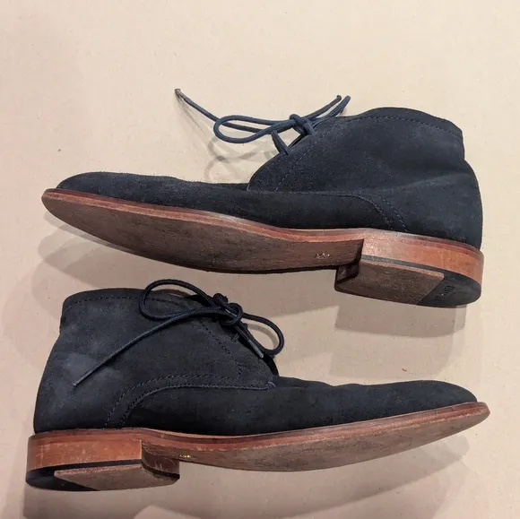 TED BAKER London TORSDI 3mens SUEDE ANKLE Blue chukka BOOTS US 8 UK 7 EUR 41