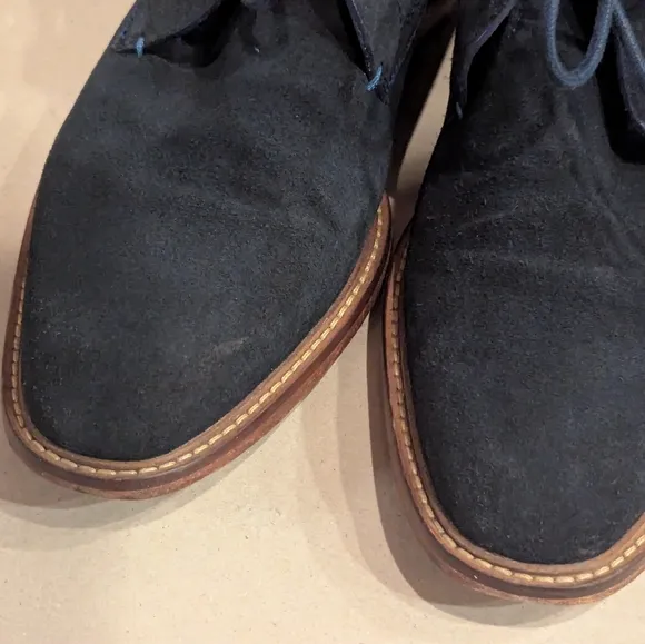 TED BAKER London TORSDI 3mens SUEDE ANKLE Blue chukka BOOTS US 8 UK 7 EUR 41