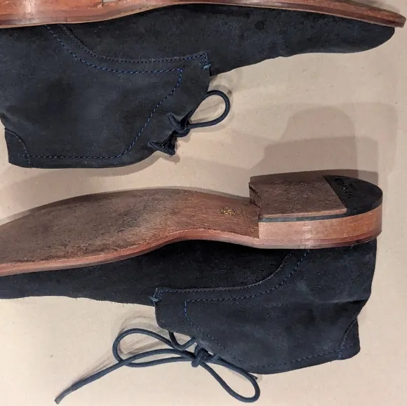 TED BAKER London TORSDI 3mens SUEDE ANKLE Blue chukka BOOTS US 8 UK 7 EUR 41