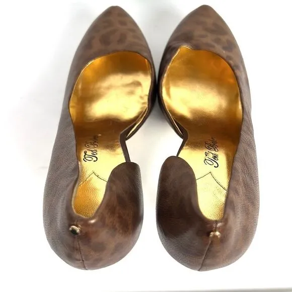 Ted Baker Leather Animal Print Platform High Heel Shoes Pumps US 9,5