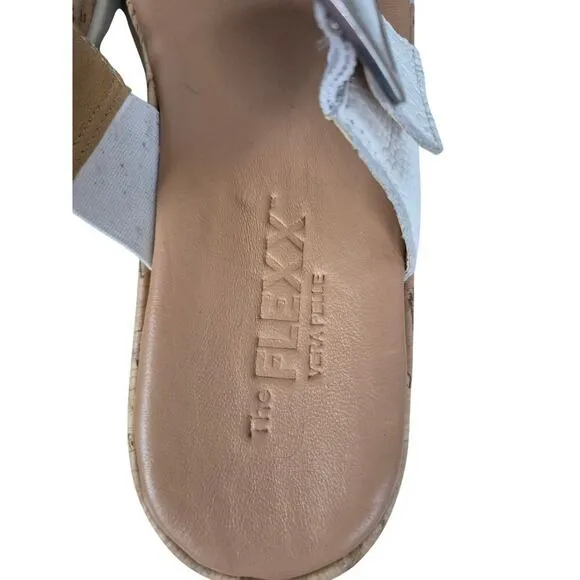 The Flexx Woodstock Slide Sandal In White Delux  Sz 7.5 EUC