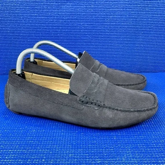 The Men`s Store At Bloomingdale`s PENNY DRIVER Men Size 8M Suede Loafers 104620