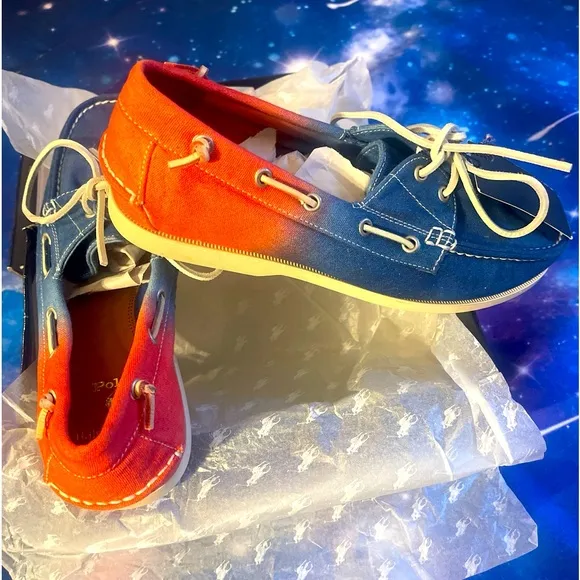 The POLO denim moccasin boat shoe