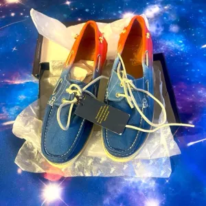 The POLO denim moccasin boat shoe