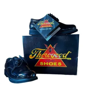 Thorogood Uniform Classics High-Gloss Black Poromeric Oxford Dress Shoes