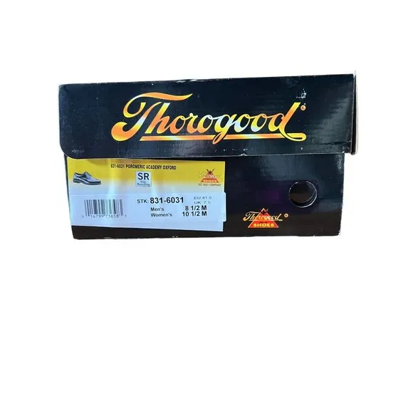 Thorogood Uniform Classics High-Gloss Black Poromeric Oxford Dress Shoes