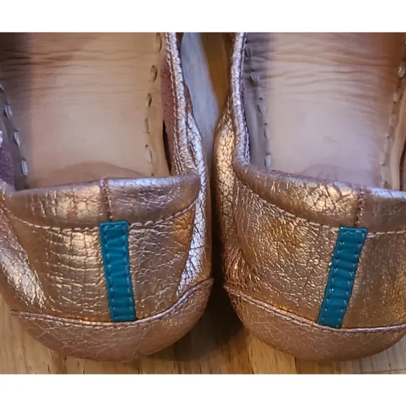 Tieks Rose Gold Glam Ballet Flats Size 7 Leather