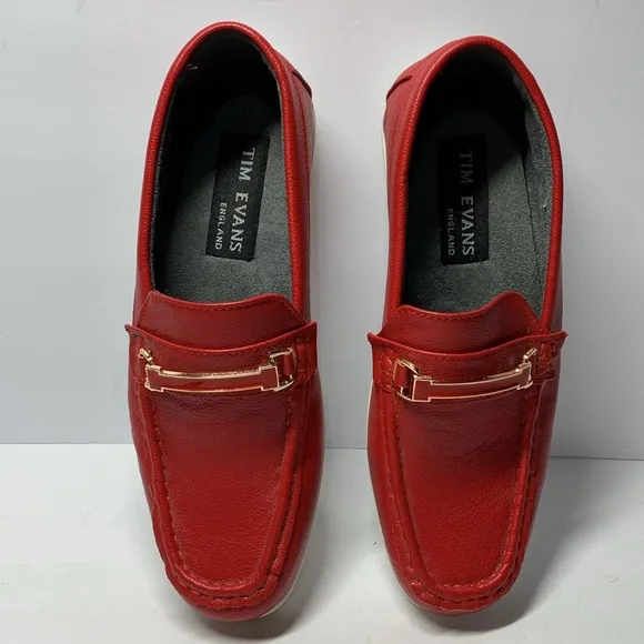 Tim Evans, England Loafers Red size 8 New