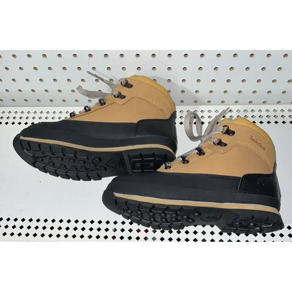 Timberland Euro Hiker Shell Toe Boys Youth Leather Casual Boots Size 5.5 M Wheat