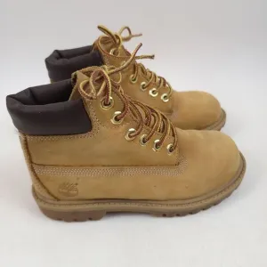 Timberland suede leather 6 inch Boots camel tan Boy Size 11.5M shoes