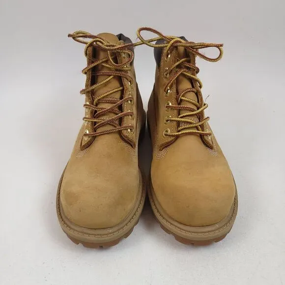 Timberland suede leather 6 inch Boots camel tan Boy Size 11.5M shoes