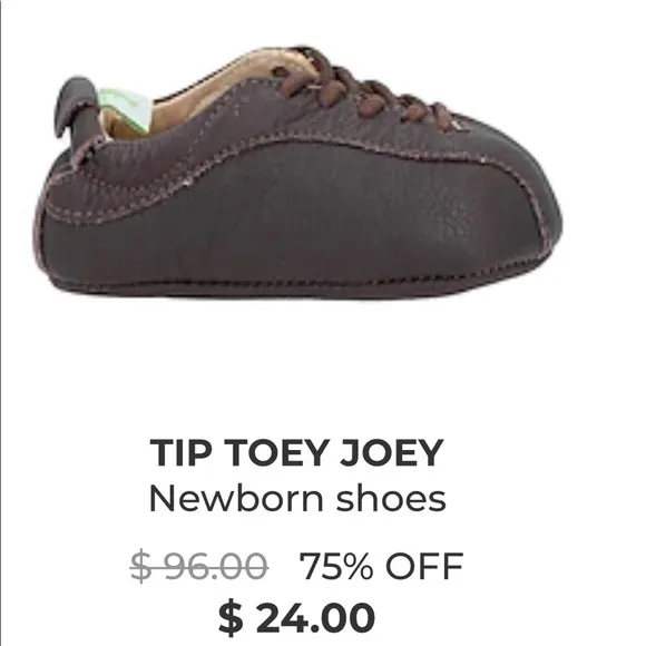 Tip Toey Joey Leather Baby 3-6 Months Shoes NWT